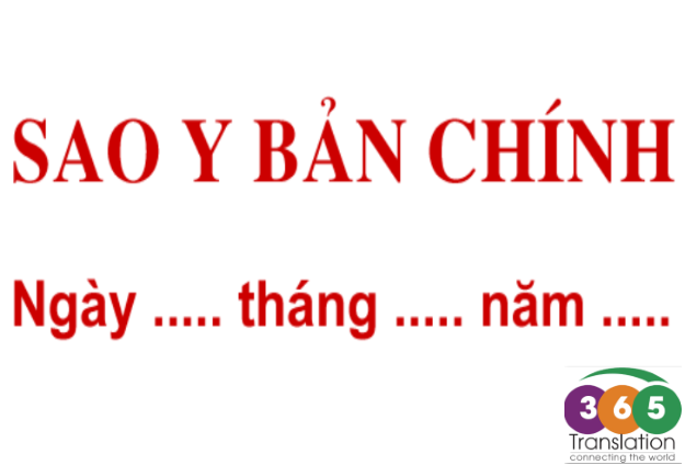 SAO Y BẢN CHÍNH