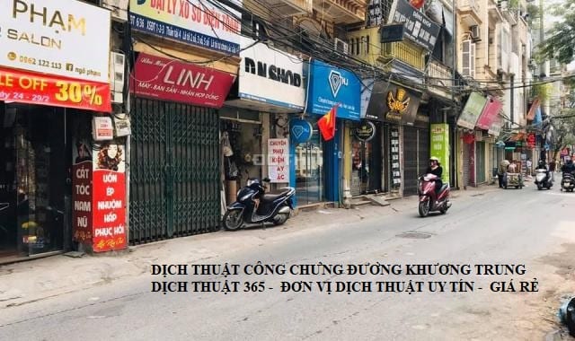 Dịch thuật công chứng đường Khương Trung