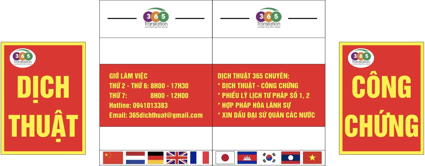 Dịch Thuật 365 – Dịch thuật công chứng Hà Nội chính xác, lấy ngay